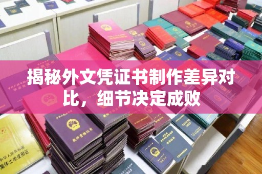 顺城揭秘外文凭证书制作差异对比，细节决定成败