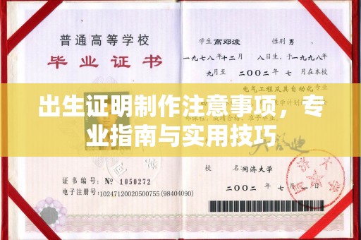 顺城出生证明制作注意事项，专业指南与实用技巧