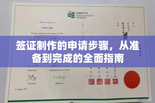 顺城签证制作的申请步骤，从准备到完成的全面指南