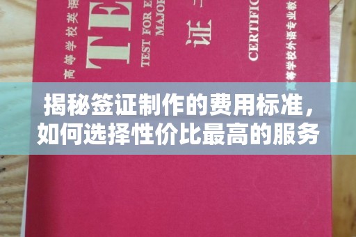 顺城揭秘签证制作的费用标准，如何选择性价比最高的服务？