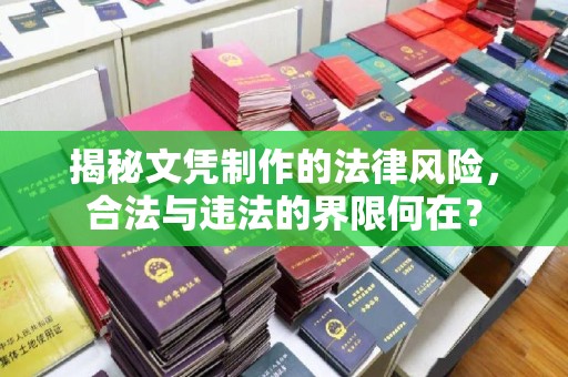 顺城揭秘文凭制作的法律风险，合法与违法的界限何在？
