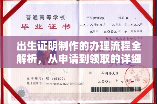顺城出生证明制作的办理流程全解析，从申请到领取的详细指南